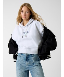 GUESS JEANS Drop Shoulder Baker Cropped Hood パーカー