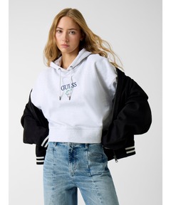 GUESS JEANS Long Sleeves Ribbed Hoodie Zip Cardi パーカー | GUESS