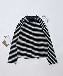ANALOG MOOD（アナログムード）の「ストライプクラシックボーダー長袖Tシャツ（ブラック）（Tシャツ/カットソー）」