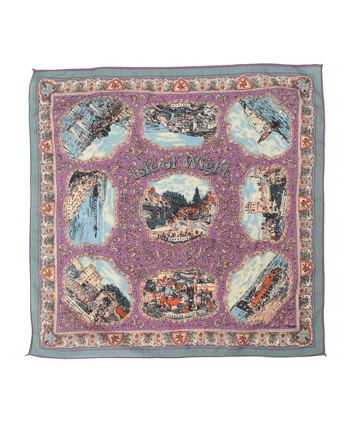 BINDU（ビンドゥー）の「BINDU: マップ バンダナ 26SS（バンダナ/スカーフ・レディース・オレンジ/ネイビー/レッド/ライトブルー/ライトイエロー/ラベンダー・ONE SIZE）」の4枚目の写真