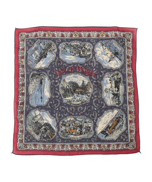 BINDU（ビンドゥー）の「BINDU: マップ バンダナ 26SS（バンダナ/スカーフ・レディース・オレンジ/ネイビー/レッド/ライトブルー/ライトイエロー/ラベンダー・ONE SIZE）」の3枚目の写真