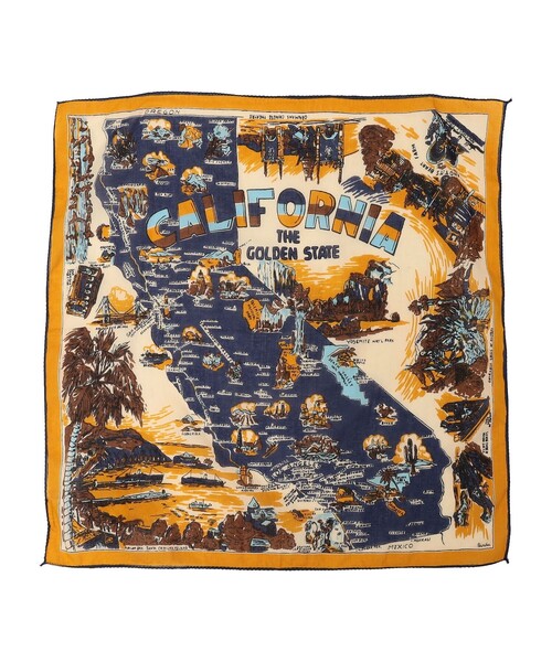 BINDU（ビンドゥー）の「BINDU: マップ バンダナ 26SS（バンダナ/スカーフ・レディース・オレンジ/ネイビー/レッド/ライトブルー/ライトイエロー/ラベンダー・ONE SIZE）」の6枚目の写真