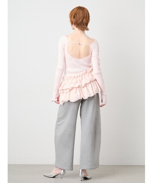 SORIN(ソリン )の「Ruffled Hem Rib Top/ラッフルヘム リブトップ(ニット/セーター・レディース・ライトピンク/ブラック/ダークグレー・38)」の19枚目の写真