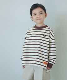 UNIVERSAL OVERALL | 【別注】＜UNIVERSAL OVERALL＞ボーダー ロングスリーブ / キッズ  100cm-130cm(Tシャツ/カットソー)