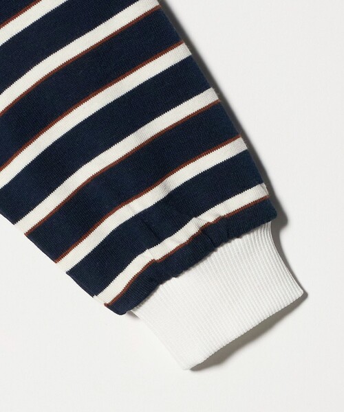 UNIVERSAL OVERALL（ユニバーサルオーバーオール）の「【別注】＜UNIVERSAL OVERALL＞ボーダー ロングスリーブ / キッズ  100cm-130cm（Tシャツ/カットソー・キッズ・オフホワイト/ネイビー・S(120-130cm)/XS(100-110cm)）」の6枚目の写真