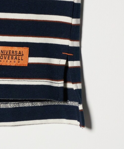 UNIVERSAL OVERALL（ユニバーサルオーバーオール）の「【別注】＜UNIVERSAL OVERALL＞ボーダー ロングスリーブ / キッズ  100cm-130cm（Tシャツ/カットソー・キッズ・オフホワイト/ネイビー・S(120-130cm)/XS(100-110cm)）」の7枚目の写真
