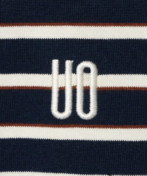 UNIVERSAL OVERALL（ユニバーサルオーバーオール）の「【別注】＜UNIVERSAL OVERALL＞ボーダー ロングスリーブ / キッズ  100cm-130cm（Tシャツ/カットソー・キッズ・オフホワイト/ネイビー・S(120-130cm)/XS(100-110cm)）」の9枚目の写真