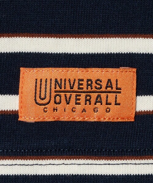 UNIVERSAL OVERALL（ユニバーサルオーバーオール）の「【別注】＜UNIVERSAL OVERALL＞ボーダー ロングスリーブ / キッズ  100cm-130cm（Tシャツ/カットソー・キッズ・オフホワイト/ネイビー・S(120-130cm)/XS(100-110cm)）」の10枚目の写真