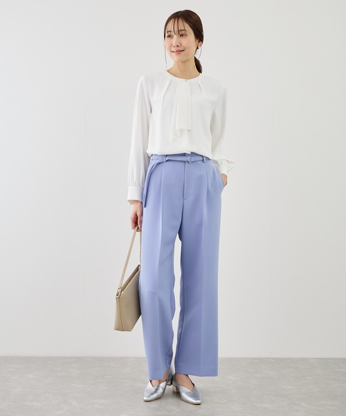 ROPE' PICNIC(ロペピクニック)の「【WEB限定サイズ】配色アソートボウタイブラウス(シャツ/ブラウス・レディース・サックスブルー/ベージュ/ネイビー/ホワイト/ホワイト系その他・S/M/L)」の6枚目の写真