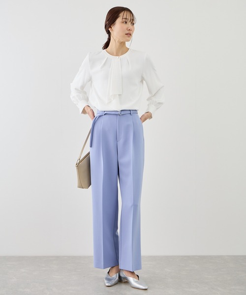 ROPE' PICNIC(ロペピクニック)の「【WEB限定サイズ】配色アソートボウタイブラウス(シャツ/ブラウス・レディース・サックスブルー/ベージュ/ネイビー/ホワイト/ホワイト系その他・S/M/L)」の7枚目の写真