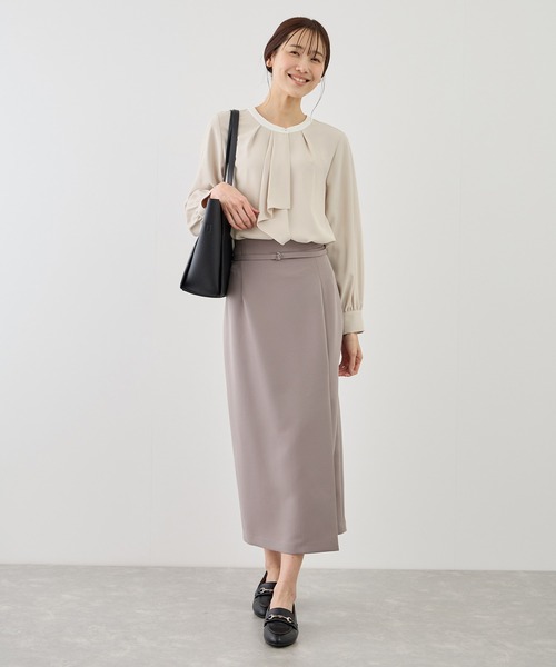 ROPE' PICNIC(ロペピクニック)の「【WEB限定サイズ】配色アソートボウタイブラウス(シャツ/ブラウス・レディース・サックスブルー/ベージュ/ネイビー/ホワイト/ホワイト系その他・S/M/L)」の16枚目の写真