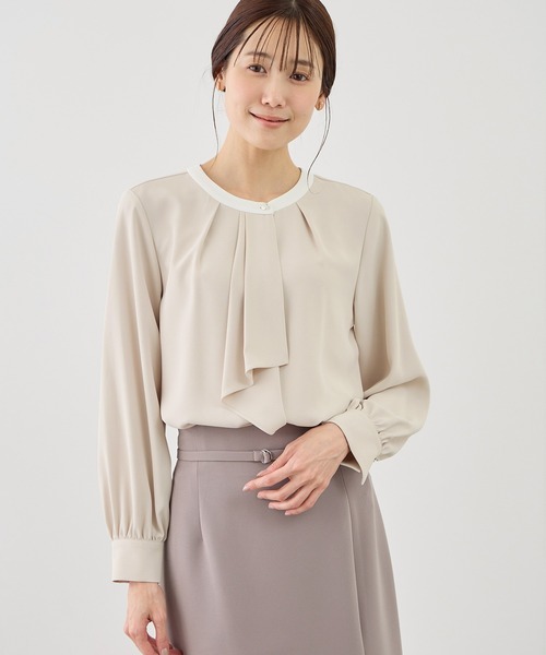 ROPE' PICNIC(ロペピクニック)の「【WEB限定サイズ】配色アソートボウタイブラウス(シャツ/ブラウス・レディース・サックスブルー/ベージュ/ネイビー/ホワイト/ホワイト系その他・S/M/L)」の20枚目の写真
