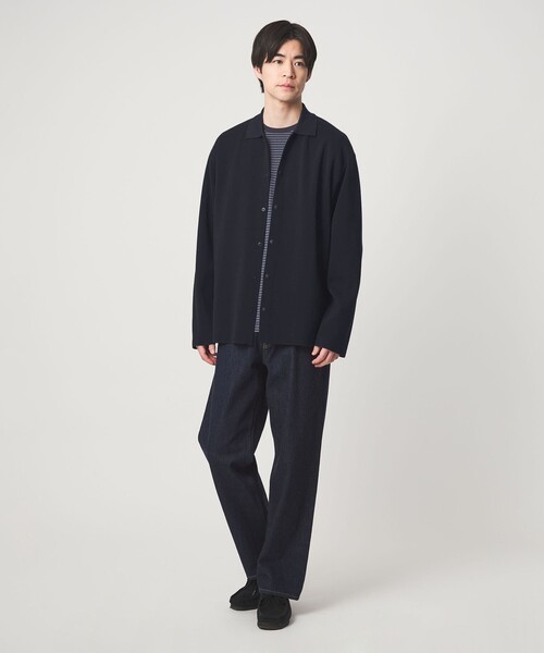 green label relaxing（グリーンレーベルリラクシング）の「スナップ ポロカラー カーディガン（カーディガン/ボレロ・メンズ・ネイビー/ベージュ・M/XL/S/L）」の11枚目の写真