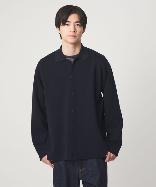 green label relaxing（グリーンレーベルリラクシング）の「スナップ ポロカラー カーディガン（カーディガン/ボレロ・メンズ・ネイビー/ベージュ・M/XL/S/L）」の12枚目の写真