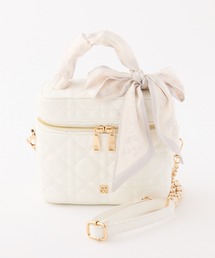 one after another NICE CLAUP | ギャザーリボンハンドルキルティングバニティバッグ(ショルダーバッグ)