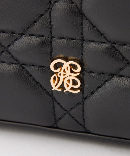 one after another NICE CLAUP（ワンアフターアナザーナイスクラップ）の「ギャザーリボンハンドルキルティングバニティバッグ（ショルダーバッグ・レディース・サックスブルー/ブラック/アイボリー/ピンク・FREE）」の9枚目の写真