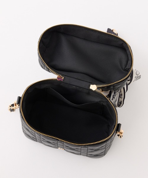 one after another NICE CLAUP（ワンアフターアナザーナイスクラップ）の「ギャザーリボンハンドルキルティングバニティバッグ（ショルダーバッグ・レディース・サックスブルー/ブラック/アイボリー/ピンク・FREE）」の8枚目の写真