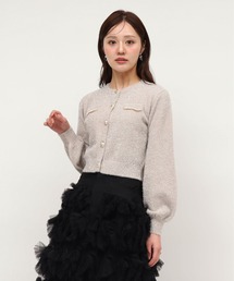 ROYAL PARTY | チェーントリミングマルチ釦ラメシャギーカーディガン(カーディガン/ボレロ)