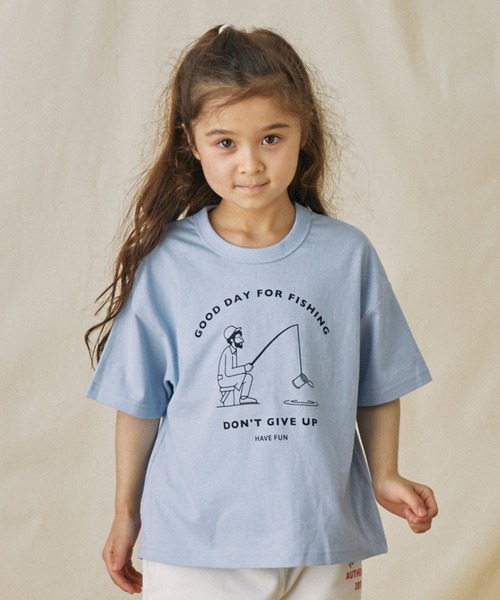 FOV（フォブ）の「FOV/フォブ FISHING Tシャツ（Tシャツ/カットソー・キッズ・ホワイト/チャコールグレー/サックスブルー・S/M/L/XL）」の3枚目の写真