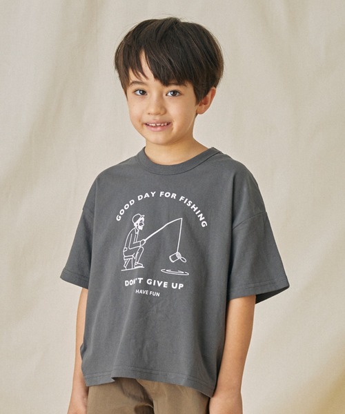 FOV（フォブ）の「FOV/フォブ FISHING Tシャツ（Tシャツ/カットソー・キッズ・ホワイト/チャコールグレー/サックスブルー・S/M/L/XL）」の2枚目の写真