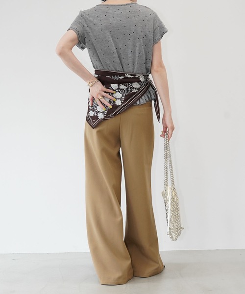 chuclla(チュクラ)の「サイドベルト タックワイドパンツ chw26s111(その他パンツ・レディース・ブラック/ベージュ・M/L/S)」の7枚目の写真