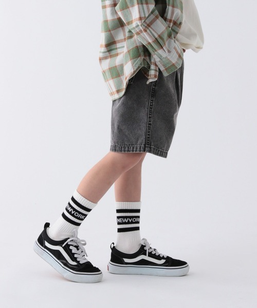 BAYFLOW（ベイフロー）の「[長いシーズン活躍!]ヴィンテージライクデニムショーツ(KIDS)（デニムパンツ・キッズ・ブルー/ブラック・110cm/150cm/140cm/130cm/120cm）」の12枚目の写真