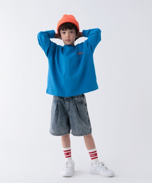 BAYFLOW（ベイフロー）の「[長いシーズン活躍!]ヴィンテージライクデニムショーツ(KIDS)（デニムパンツ・キッズ・ブルー/ブラック・110cm/150cm/140cm/130cm/120cm）」の15枚目の写真