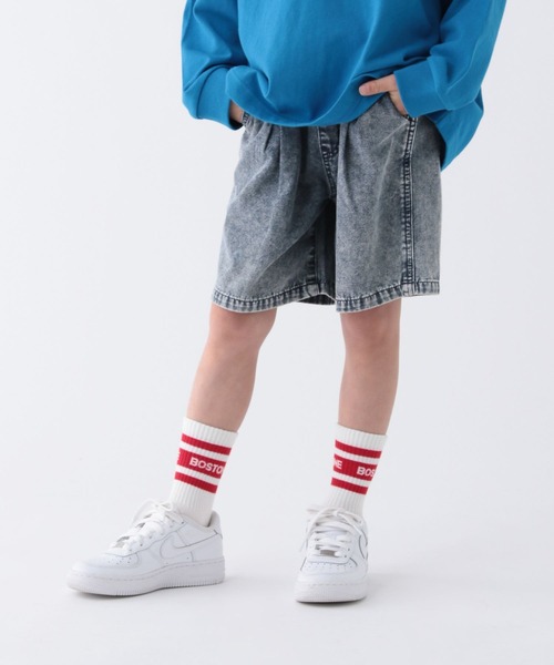BAYFLOW（ベイフロー）の「[長いシーズン活躍!]ヴィンテージライクデニムショーツ(KIDS)（デニムパンツ・キッズ・ブルー/ブラック・110cm/150cm/140cm/130cm/120cm）」の18枚目の写真