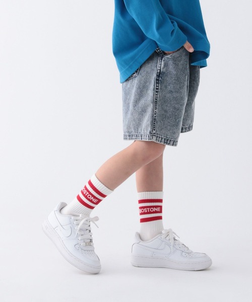 BAYFLOW（ベイフロー）の「[長いシーズン活躍!]ヴィンテージライクデニムショーツ(KIDS)（デニムパンツ・キッズ・ブルー/ブラック・110cm/150cm/140cm/130cm/120cm）」の19枚目の写真