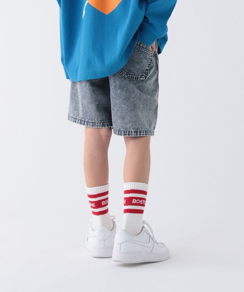 BAYFLOW（ベイフロー）の「[長いシーズン活躍!]ヴィンテージライクデニムショーツ(KIDS)（デニムパンツ・キッズ・ブルー/ブラック・110cm/150cm/140cm/130cm/120cm）」の20枚目の写真