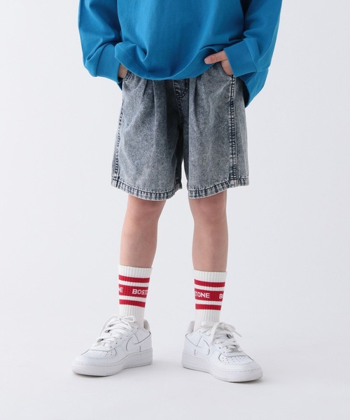 BAYFLOW（ベイフロー）の「[長いシーズン活躍!]ヴィンテージライクデニムショーツ(KIDS)（デニムパンツ・キッズ・ブルー/ブラック・110cm/150cm/140cm/130cm/120cm）」の21枚目の写真