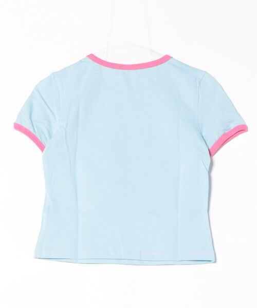 L.H.P(エルエイチピー)の「CFIERCE/フィアス/STICKER T-SHIRTS(Tシャツ/カットソー・レディース・ブルー/ホワイト・M/S)」の3枚目の写真