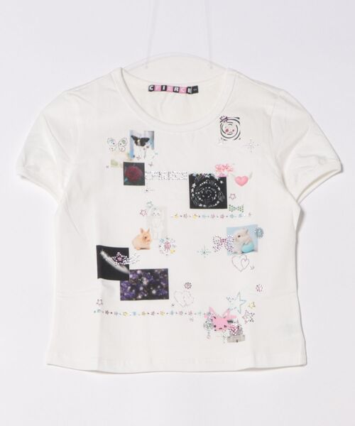 L.H.P(エルエイチピー)の「CFIERCE/フィアス/STICKER T-SHIRTS(Tシャツ/カットソー・レディース・ブルー/ホワイト・M/S)」の9枚目の写真