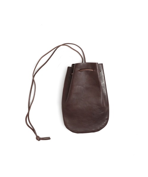 STANDARD SUPPLY(スタンダードサプライ)の「アーツアンドクラフツ / HORSE LEATHER ホースレザー / DROP SHAPE POUCH S ドロップシェイプポーチS(ショルダーバッグ・レディース・チョコ/ブラック/タン・FREE)」の2枚目の写真