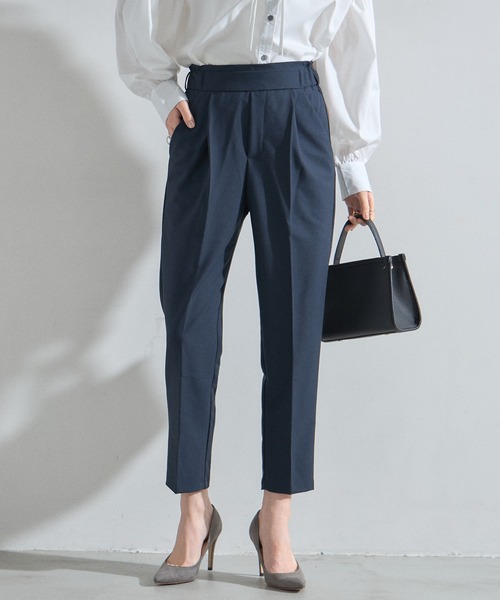 &. NOSTALGIA（アンドドットノスタルジア）の「美シルエットテーパードパンツ（セットアップ）（スラックス・レディース・ネイビー/ベージュ/ブラック・M）」の4枚目の写真