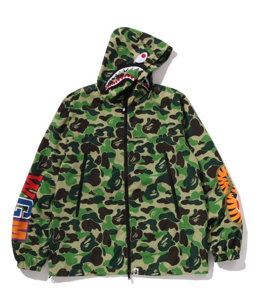 A BATHING APE（アベイシングエイプ）の「ABC CAMO SHARK HOODIE JACKET（ミリタリージャケット・メンズ・ブルー/グリーン・X-LARGE/MEDIUM/SMALL）」の2枚目の写真