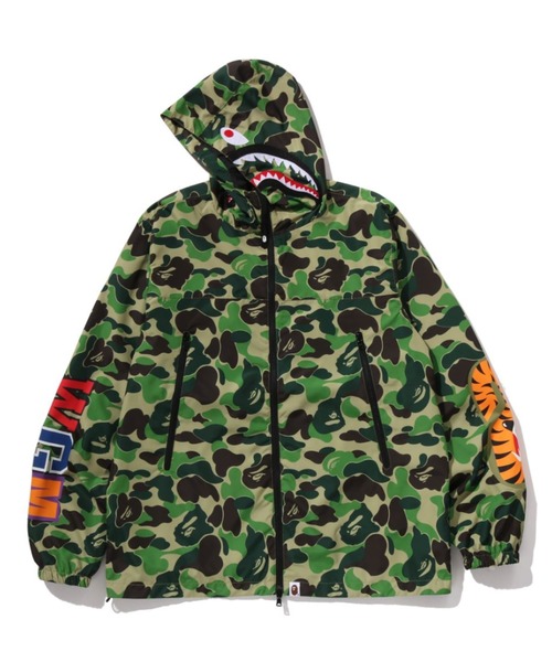 A BATHING APE（アベイシングエイプ）の「ABC CAMO SHARK HOODIE JACKET（ミリタリージャケット・メンズ・ブルー/グリーン・X-LARGE/MEDIUM/SMALL）」の3枚目の写真