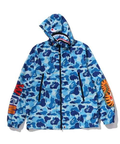 A BATHING APE（アベイシングエイプ）の「ABC CAMO SHARK HOODIE JACKET（ミリタリージャケット・メンズ・ブルー/グリーン・X-LARGE/MEDIUM/SMALL）」の4枚目の写真