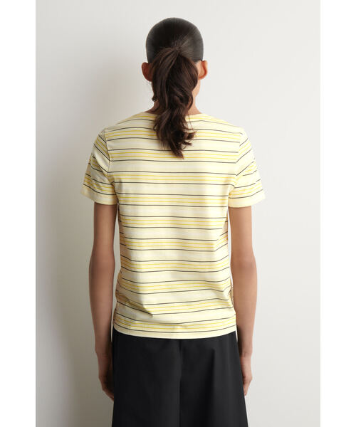 COS(コス)の「コットン クルーネックTシャツ(Tシャツ/カットソー・レディース・ホワイト系/ブラック/ネイビー/イエロー/ブラウン/ベージュ/ライトピンク/イエロー系その他/グレー系その他・XS/S/M/L/XL)」の16枚目の写真