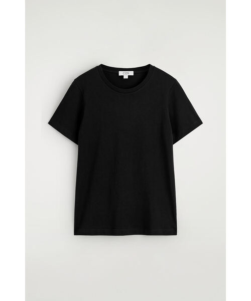 COS(コス)の「コットンクルーネックTシャツ(Tシャツ/カットソー・レディース・ホワイト系/ブラック/ネイビー/イエロー/ブラウン/ベージュ/ライトピンク/イエロー系その他/グレー系その他/ダークグリーン・XS/S/M/L/XL)」の21枚目の写真