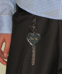 CRANK（クランク）の「メタルハートミラーキーリング_シルバー（キーケース/キーアクセサリー）」