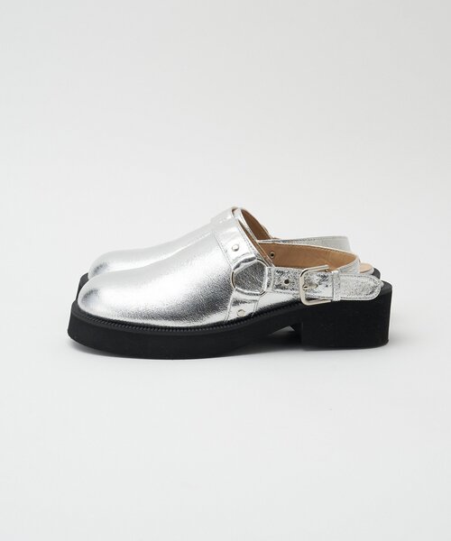 CIAOPANIC（チャオパニック）の「ストラップレザーサボ（その他シューズ・レディース・シルバー/ブラウン・MEDIUM/SMALL/LARGE）」の4枚目の写真