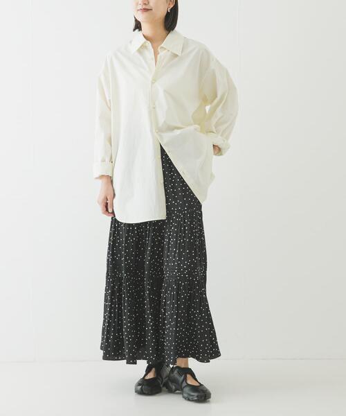URBAN RESEARCH（アーバンリサーチ）の「ギャザーティアードドットスカート（スカート・レディース・オフホワイト/ブラック・FREE）」の12枚目の写真