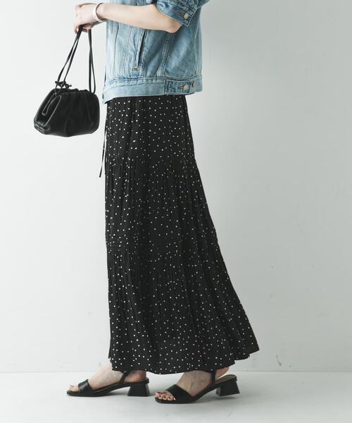 URBAN RESEARCH（アーバンリサーチ）の「ギャザーティアードドットスカート（スカート・レディース・オフホワイト/ブラック・FREE）」の15枚目の写真