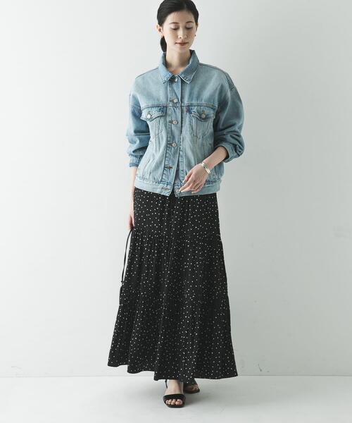 URBAN RESEARCH（アーバンリサーチ）の「ギャザーティアードドットスカート（スカート・レディース・オフホワイト/ブラック・FREE）」の18枚目の写真