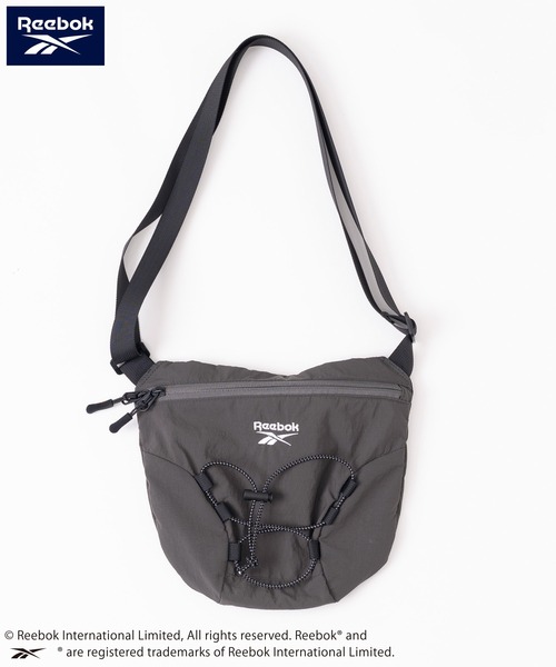 Reebok（リーボック）の「Reebok/リーボック ナイロンショルダーバッグ ドローコード  軽量 ボディバッグ（ボディバッグ/ウエストポーチ・メンズ・グレー系その他/ブラック/チャコール・FREE）」の3枚目の写真