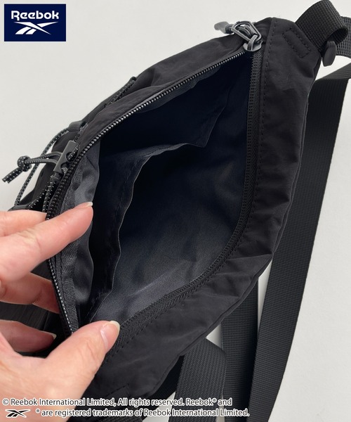 Reebok（リーボック）の「Reebok/リーボック ナイロンショルダーバッグ ドローコード  軽量 ボディバッグ（ボディバッグ/ウエストポーチ・メンズ・グレー系その他/ブラック/チャコール・FREE）」の8枚目の写真