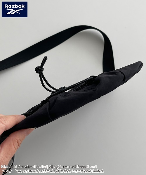 Reebok（リーボック）の「Reebok/リーボック ナイロンショルダーバッグ ドローコード  軽量 ボディバッグ（ボディバッグ/ウエストポーチ・メンズ・グレー系その他/ブラック/チャコール・FREE）」の10枚目の写真