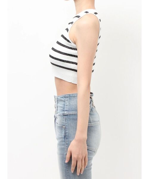 GYDA（ジェイダ）の「GG bijou MOLDラメアメスリニットトップス（ニット/セーター・レディース・その他1/ブラック/オフホワイト・FREE）」の13枚目の写真