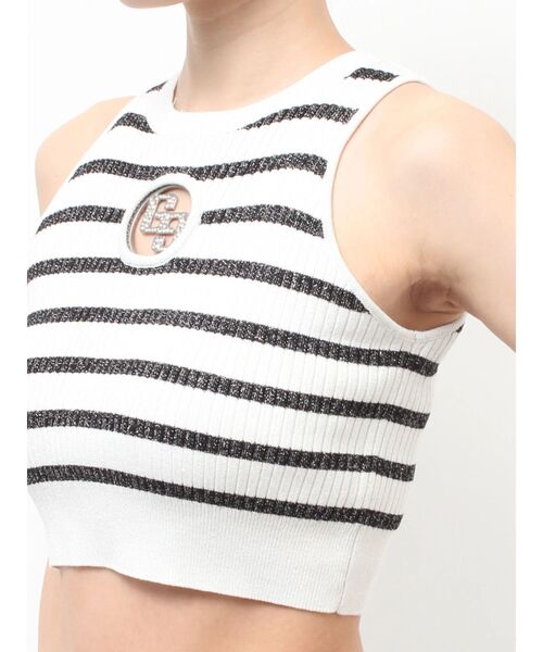 GYDA（ジェイダ）の「GG bijou MOLDラメアメスリニットトップス（ニット/セーター・レディース・その他1/ブラック/オフホワイト・FREE）」の16枚目の写真